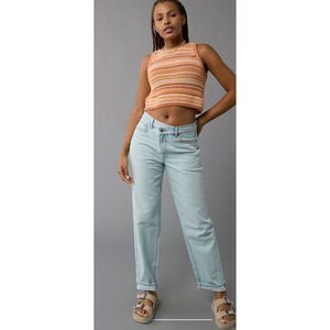 NWT Women's American Eagle Lace-Up Back Sweater Tank Top, Orangeade - Size XS